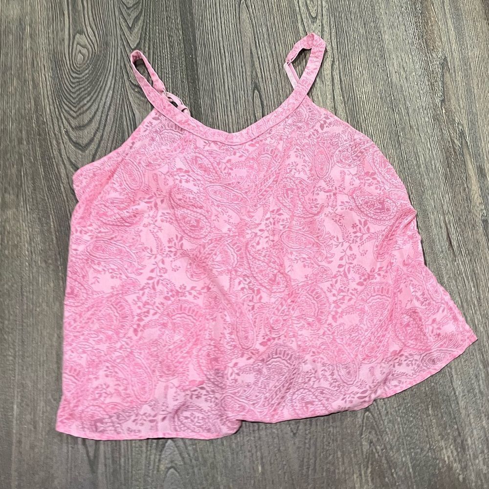 Cato Paisley Printed Cami Top Scoop Neck Strappy Sleeveless Pink Size 18/20W